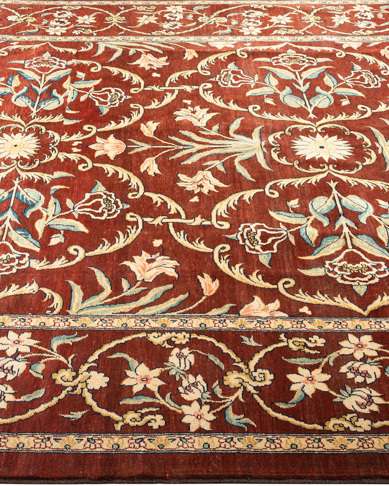 Eclectic, One-of-a-Kind Hand-Knotted Area Rug  - Red, 5' 9" x 8' 10"