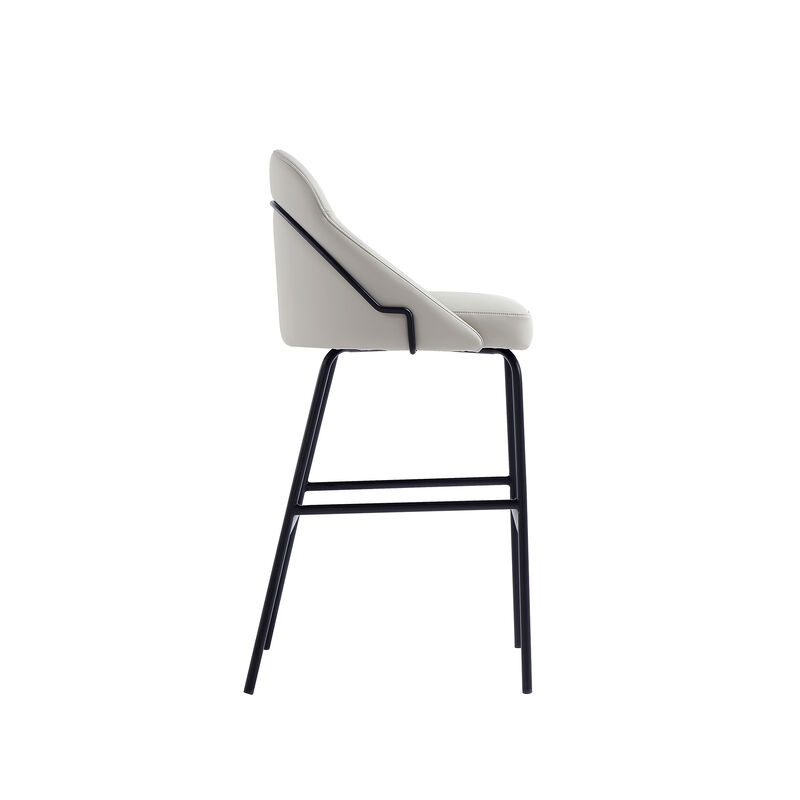 Gracie Barstool in Gray and Black