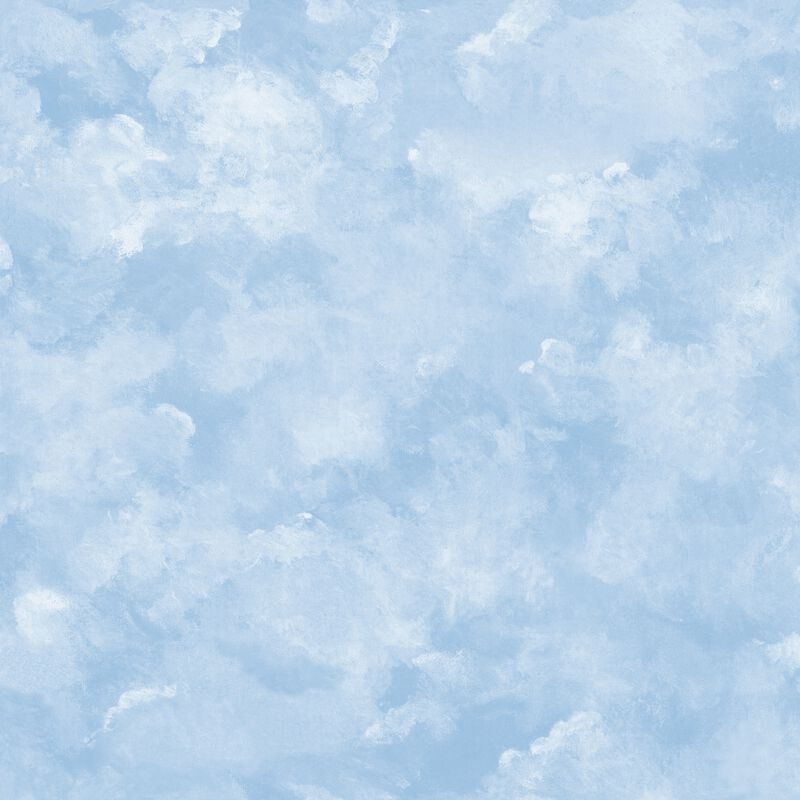 Atrium Clouds Blue Peel & Stick Wallpaper (Double Roll) image number 8