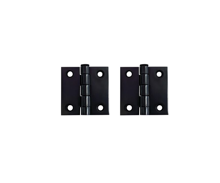 QCAA Narrow Butt Utility Hinge, Thicker, Swaged with Removable Loose Pin for Cabinet Door or Box Hinge, 3x2x1.6mm, Brass Pla