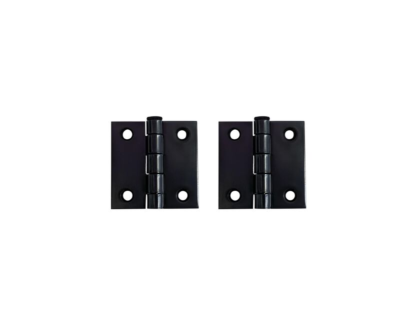 QCAA Narrow Butt Utility Hinge, Thicker, Swaged with Removable Loose Pin for Cabinet Door or Box Hinge, 3x2x1.6mm, Brass Pla