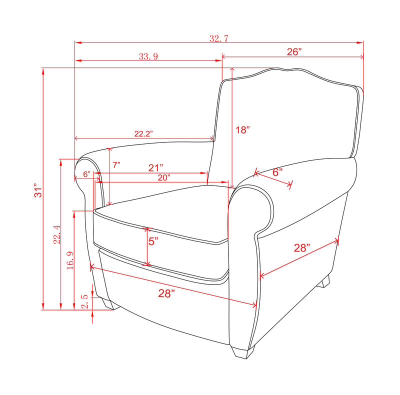 Pasargad Home Vicenza Embossed Leather Wing Chair image number 8