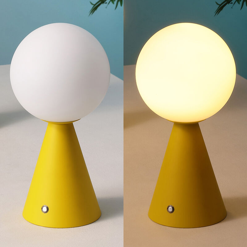 Macie 11.75" Modern Minimalist Globe Rechargeable/Cordless Dimmable Integrated LED Table Lamp with Touch Sensor