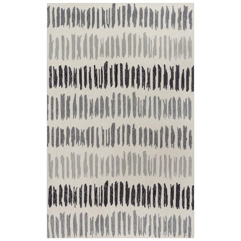 Rivera Gray 5' x 8' Hand-Tufted Rug