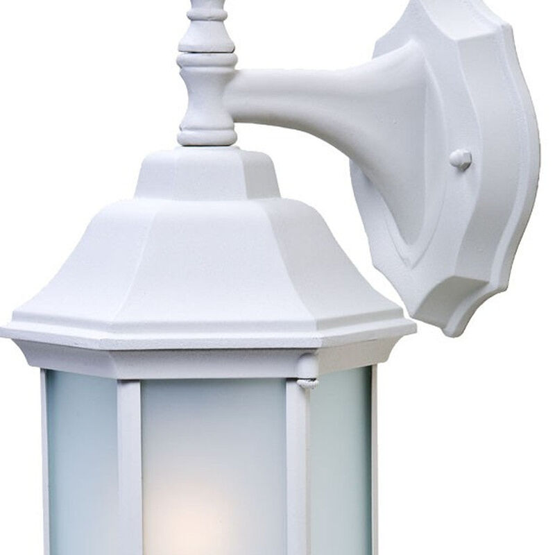 Homezia White Frosted Glass Swing Arm Wall Light