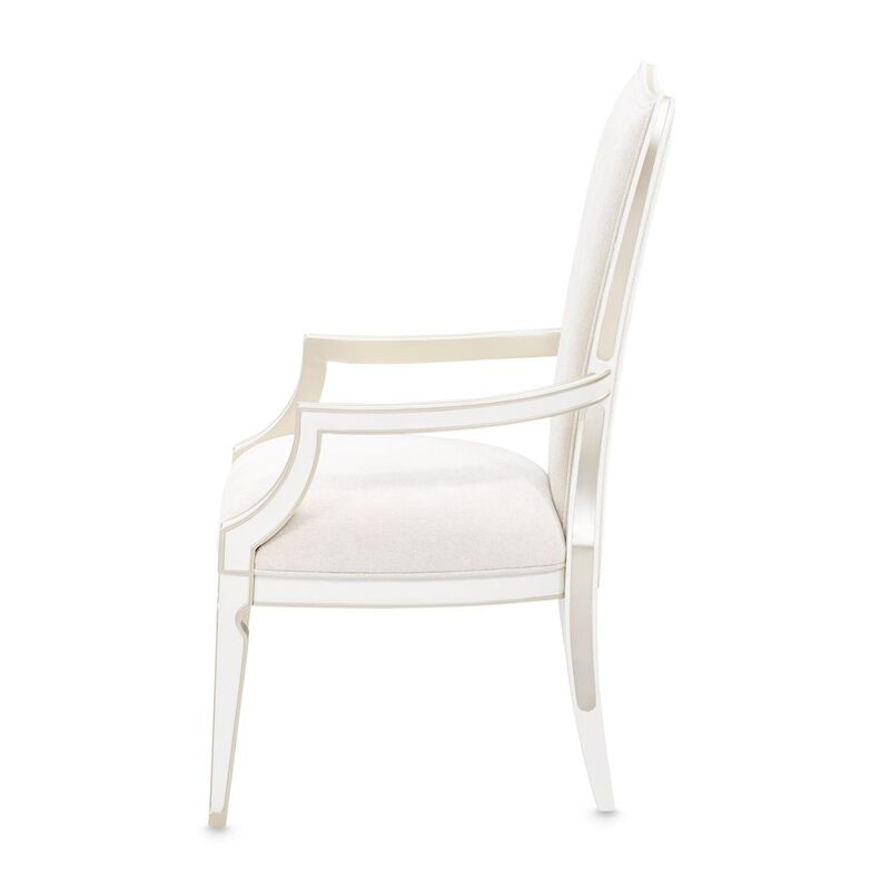 Michael Amini La Marisia Dining Arm Chair, Set of 2 - Tranquil/Creamy Pearl