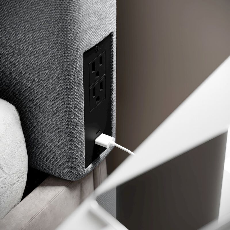 Flash Furniture Upholstered Twin Headboard with Two Power Outlets, USB Port image number 6