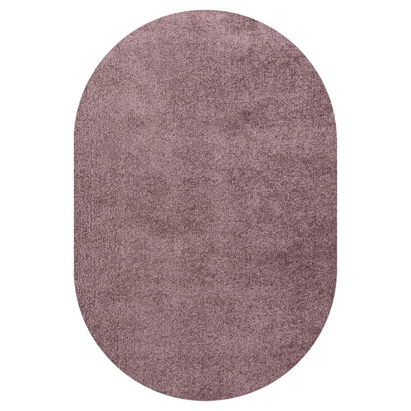 Haze Solid Low Pile Oval Area Rug