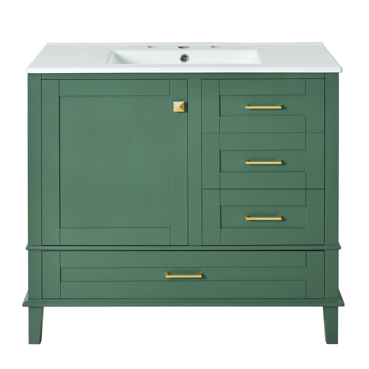 Merax  Bathroom Vanity with Ceramic Basin