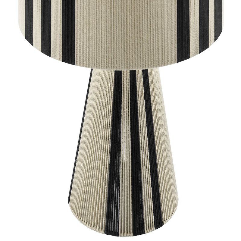 Gia Handwoven Cotton Thread Striped or Plain Table Lamp image number 4