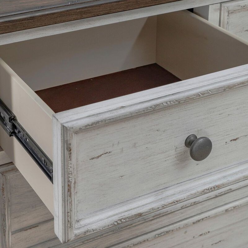 Liberty Furniture River Place 6 Drawer Bedroom Chest Cottage - Riverstone White & Tobacco image number 8