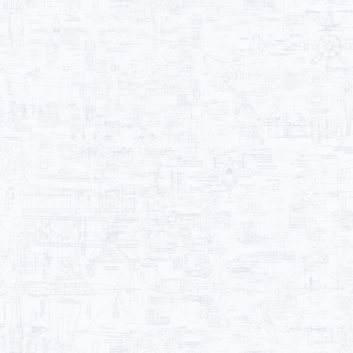 Nostalgie Blueprint White Wallpaper G56208