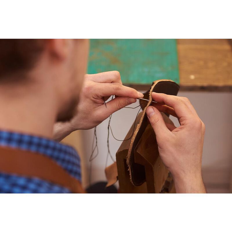 Butler Specialty Melton Leather 21.5W Stool, Medium Brown