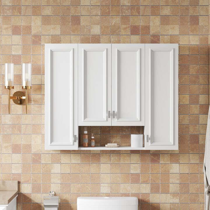 ELEMENT ACE Modern Wall-Mounted Bathroom Storage Cabinet with Adjustable Shelves