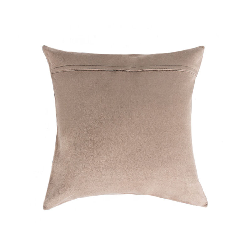 HomeRoots Set of Two 18" Natural and Gold Striped Cowhide Throw Pillows with Glitter image number 2