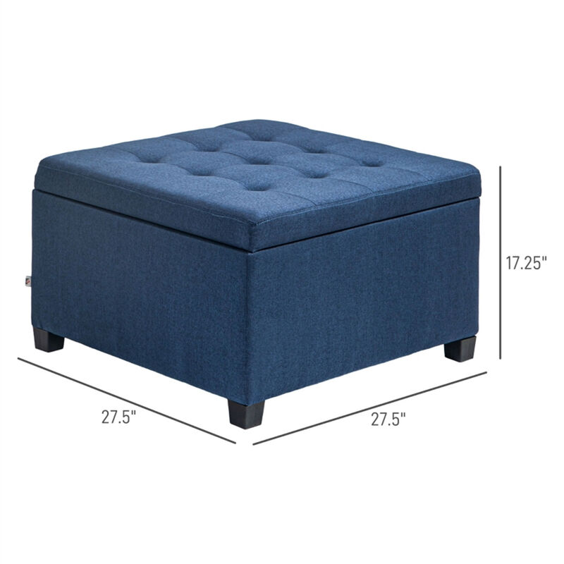 Modern Ottoman, Upholstered Footrest and Storage Ottoman for Living Room or Bedroom image number 2
