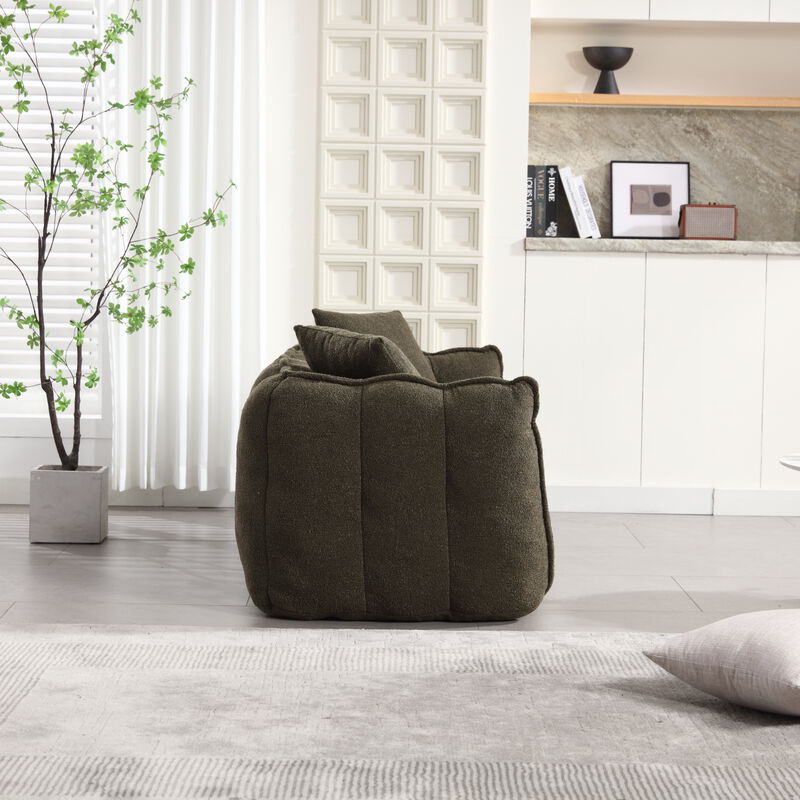 Merax Chenille Lazy Bean Bag Loveseat for Living Room.