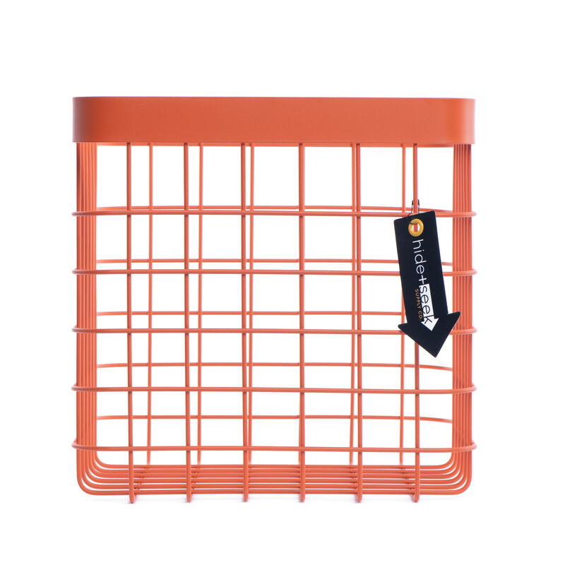 Formation Heavy-Duty Wire Bin-Medium-Orange