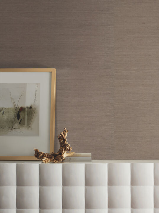 Sisal Grasscloth Brown Wallpaper (Set of 2)