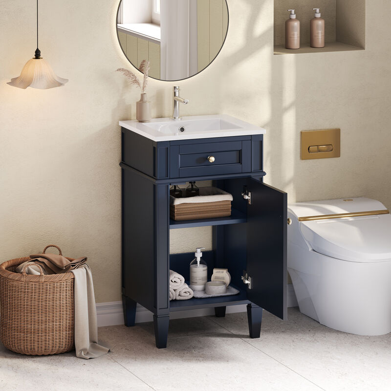 Freestanding Single Bathroom Vanity Set image number 9