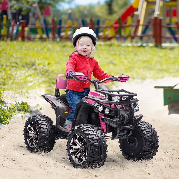 BreeBe 12V 4 Wheeler Kids ATV with Music, Headlights