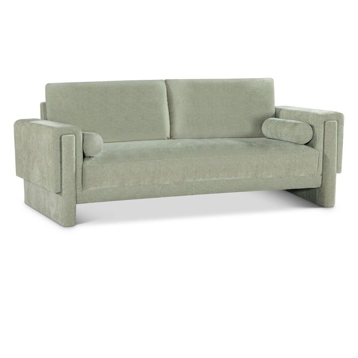 Meridian Furniture Madeline Mint Chenille Fabric Sofa