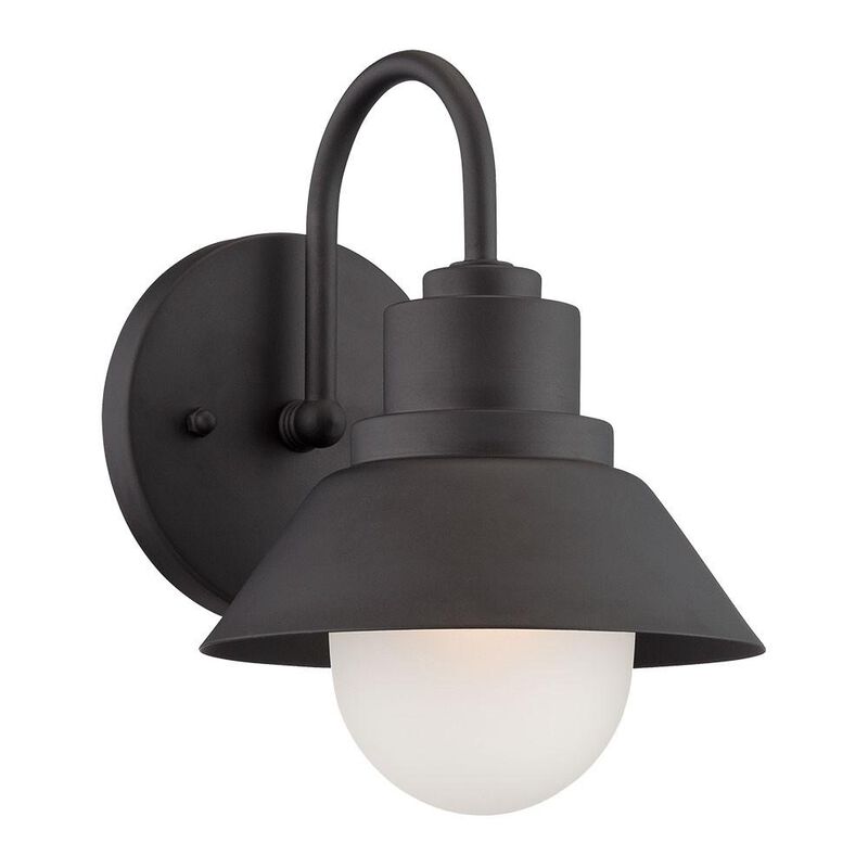 Hivvago Matte Black Lamp Shade Wall Light