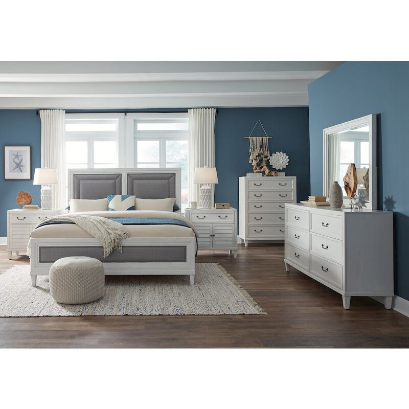 American Woodcrafters Dunescape Dresser with Mirror - White image number 1