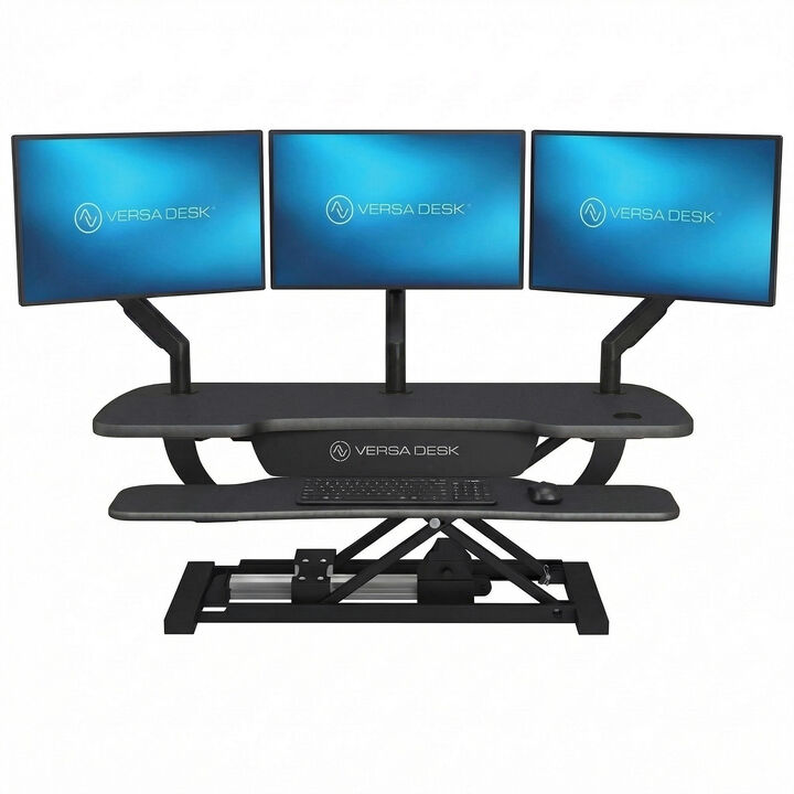 VersaDesk PowerPro&reg; 40"W Electric Adjustable Standing Desk Converter, Black