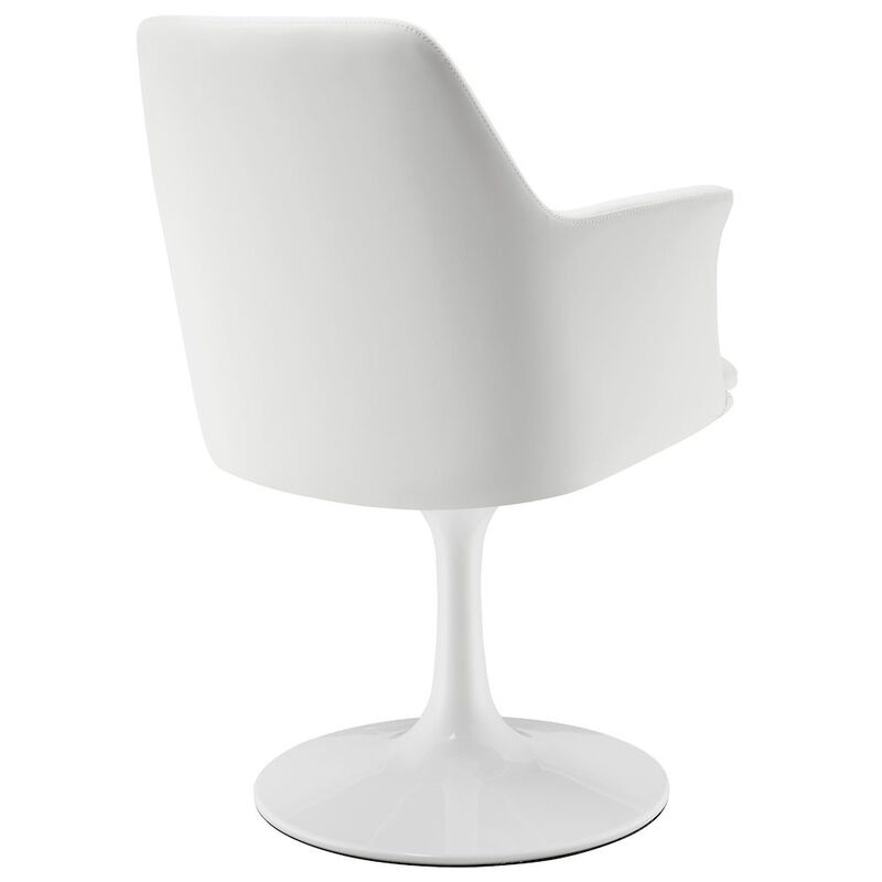 Lippa Swivel Dining Vegan Leather Armchair image number 4