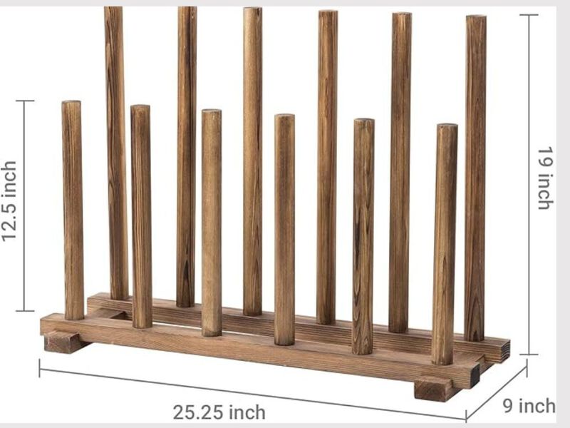 Entryway Wood Shoe Organizer Brown Rustic Burnt Solid Floor image number 2