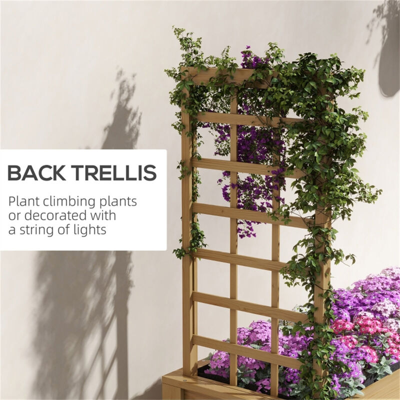 Flower Shelf & Plant Trellis Stand Multi-Tier Display for Indoor & Outdoor Climbing Plants