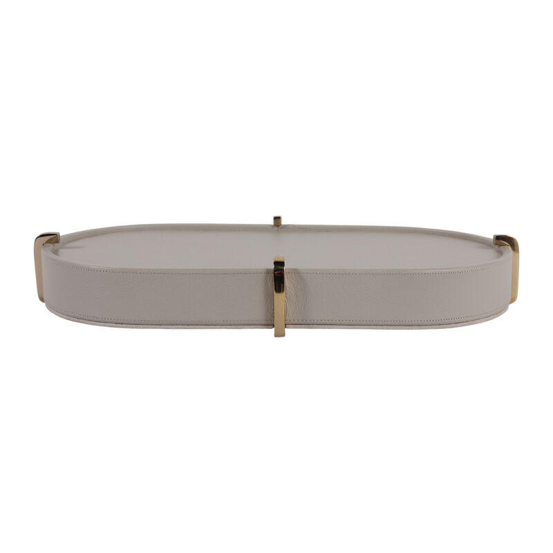 Hamden Taupe Leather Tray image number 0