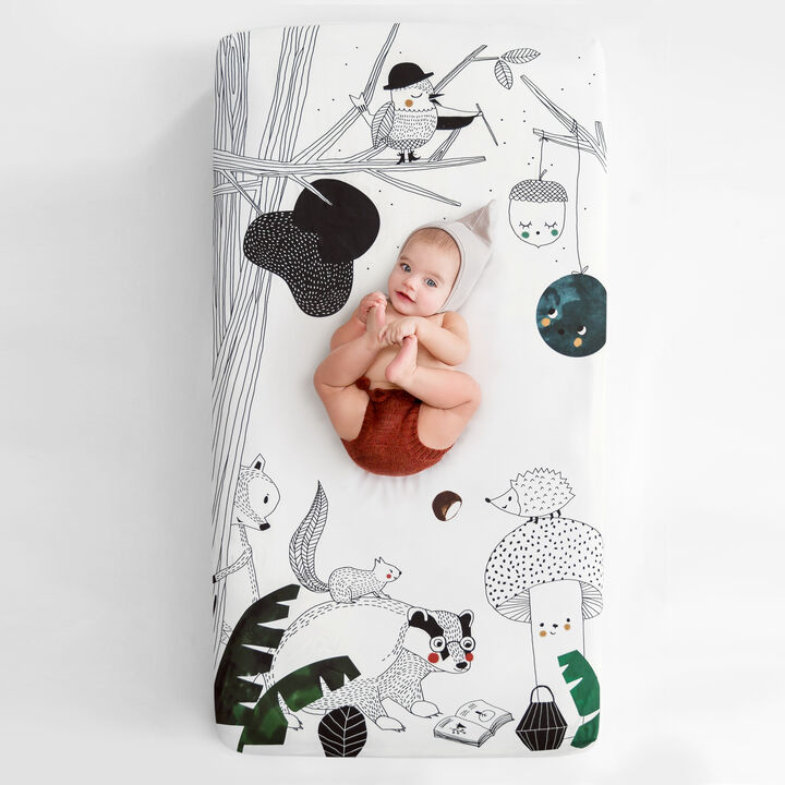 Woodland Dreams 100% Cotton Fitted Crib Sheet