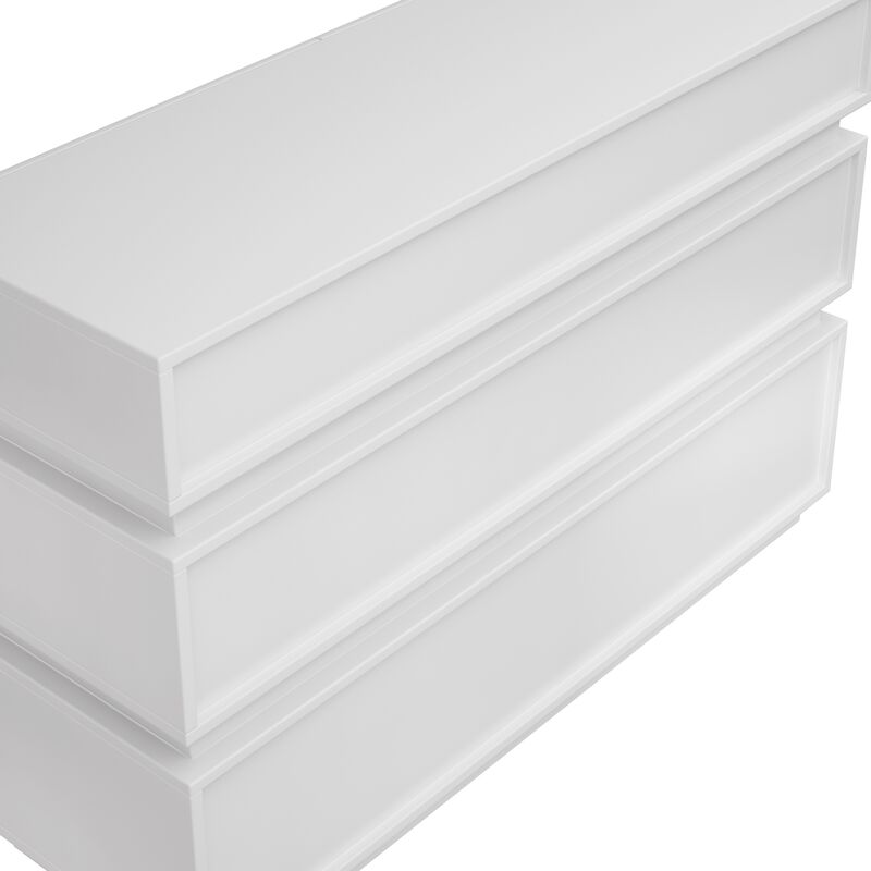 6 Drawer Dresser for Bedroom, White Dresser No Handle, Modern 6 Chest of Drawers with Wide Storage image number 5