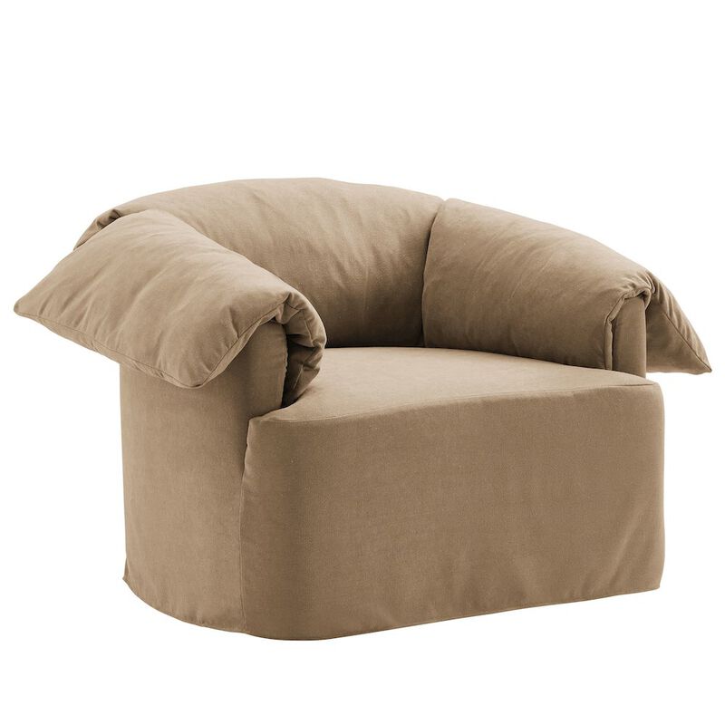 Lark Slipcovered Fabric Oversized Armchair image number 0