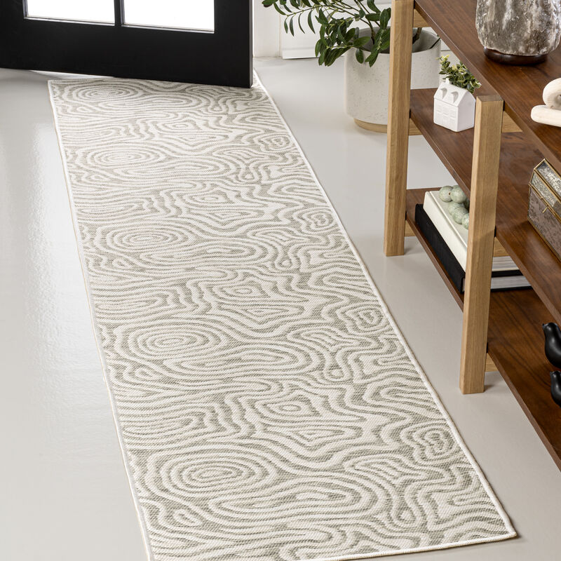 Eryx Modern Bohemian Abstract Organic Reversible Machine-Washable Indoor/Outdoor Area Rug