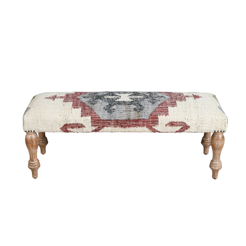 Athena Southwestern Kilim Accent Bench image number 8