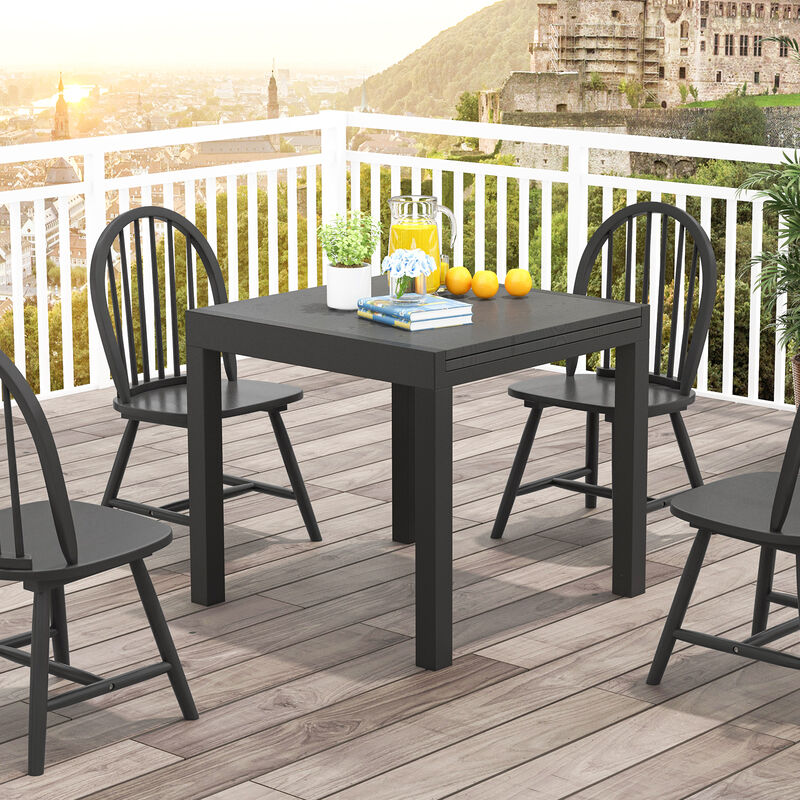 31.5-63 Inch Adjustable Patio Dining Table, Expandable for 4-6 People
