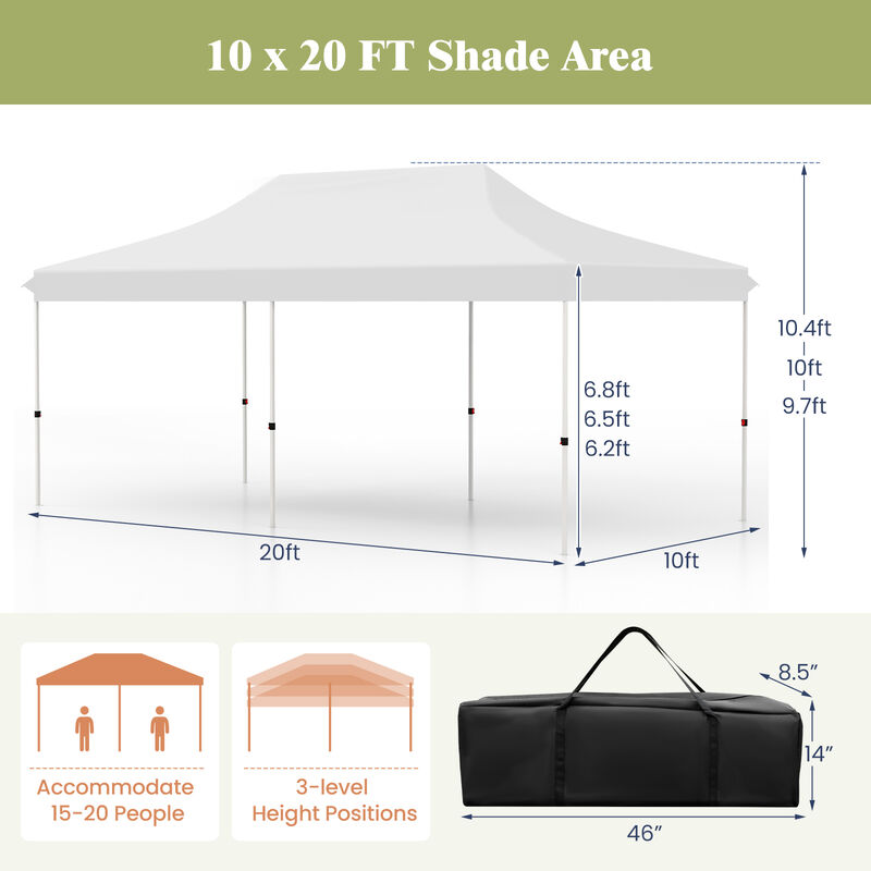 Foldable Pop-Up Gazebo Tent &ndash; Portable Outdoor Shelter with Carry Bag