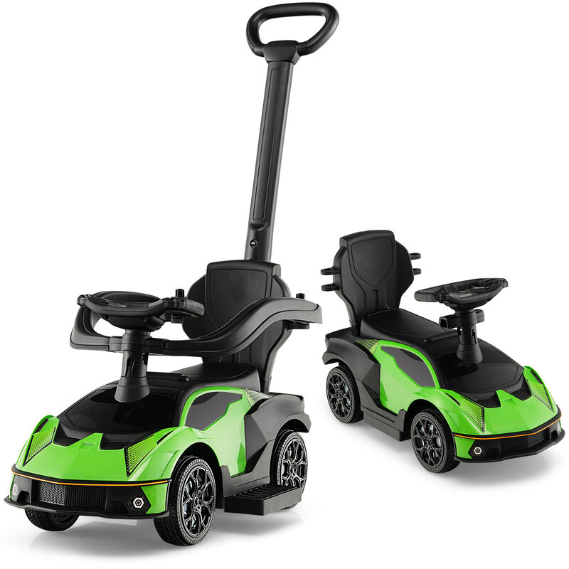 3 in 1 Push Ride On Toy Car with Handle and Guardrail for Toddlers image number 6