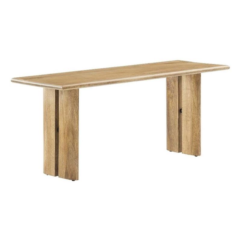 Modway EEI-6343-OAK Amistad 46" Wood Bench, Oak image number 0