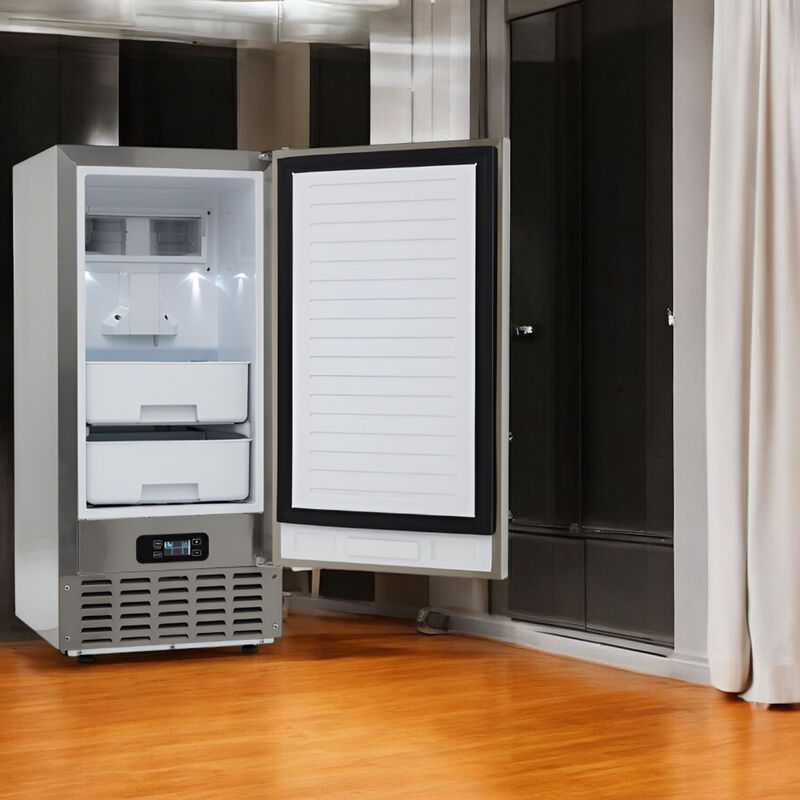 Under-Counter Nugget Ice Maker with Self-Cleaning Function and 24-Hour Timer for Convenient Use