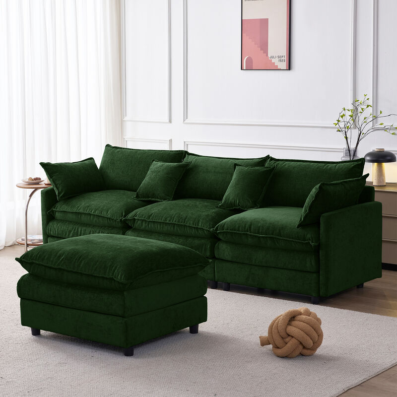 Jegfli Chenille Modular L-Shaped Sectional Sofa image number 3