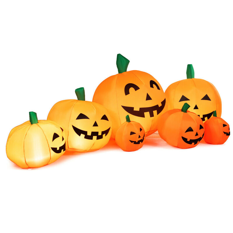 Halloween Inflatable 7 Pumpkins Patch with LED Lights image number 2