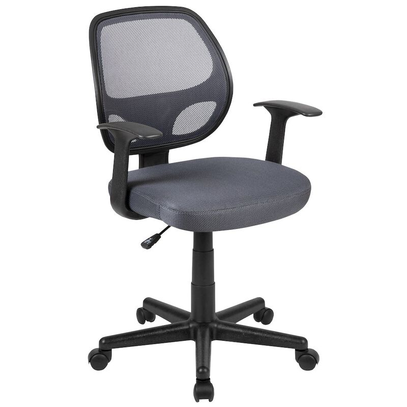 Flash Furniture Fundamentals Mid-Back Black Mesh Swivel Ergonomic Task Office Chair with Arms image number 0