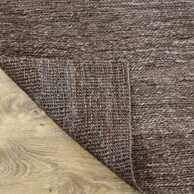 HAND KNOTTED SUMAK JUTE ECO-FRIENDLY Solid AREA RUGS - Rectangle Shape, Solid Plain, High Pile, Natural Fiber, Outdoor Indoor Handmade Area Rugs for Living Room (J00010) image number 8