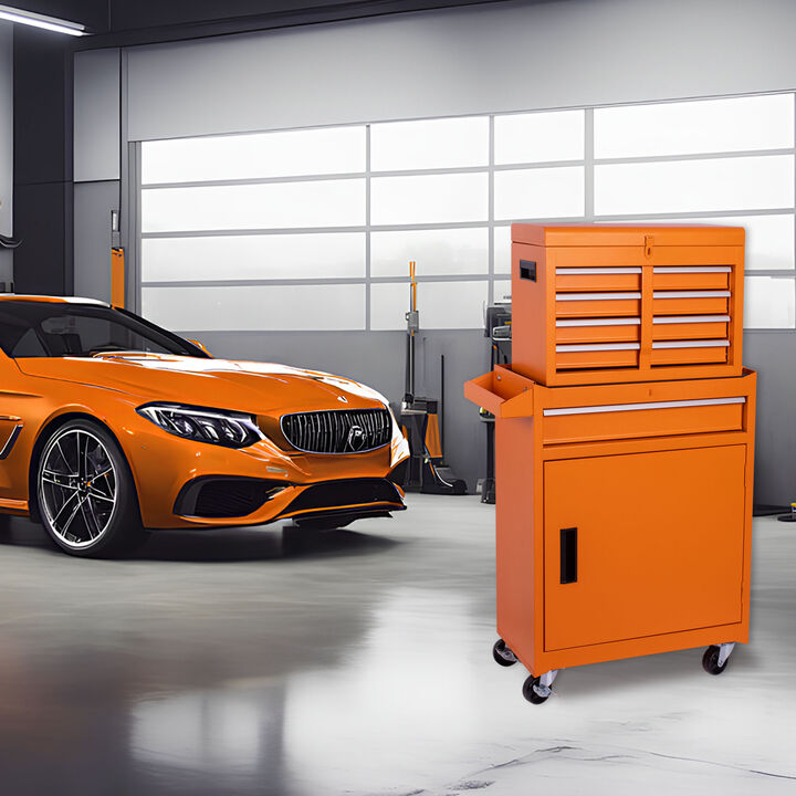 ELEMENT ACE 5-Drawer Rolling Tool Storage Cabinet with Detachable Top Tool Box, Lockable Wheels, Adjustable Shelf and Locking Mechanism for Garage Workshop