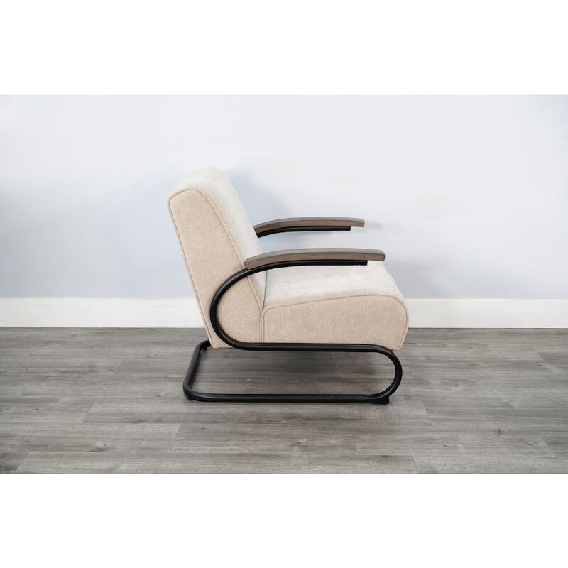 Sunny Designs Nash Modern Industrial Accent Chair with Metal Frame image number 4
