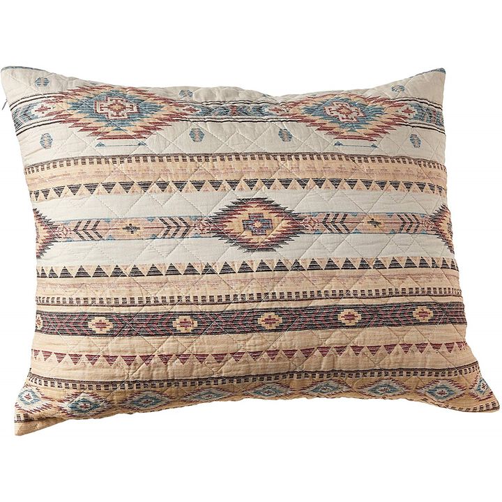 Barefoot Bungalow Phoenix Extra Softness And Comfort Reversible Pillow Sham - Standard 20x26", Tan